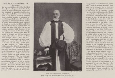 Dublinin uusi arkkipiispa, kaikkein kunniallisin Joseph Ferguson Peacocke, DD tekijältä English Photographer
