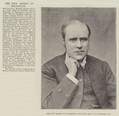 Rochesterin uusi piispa, erittäin kunnioitettava RT Davidson, DD tekijältä English Photographer