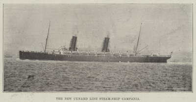 Uusi Cunard Linen höyrylaiva Campania tekijältä English Photographer