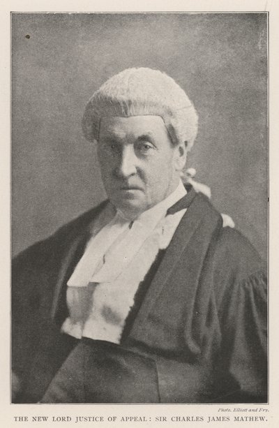 New Lordin vetoomustuomari, Sir Charles James Mathew tekijältä English Photographer