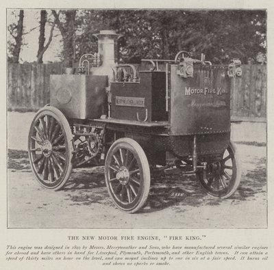 Uusi moottorin paloauto, Fire King tekijältä English Photographer
