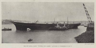 Uusi Royal Yacht Victoria and Albert, laskettu vesille Pembrokessa 9. toukokuuta tekijältä English Photographer