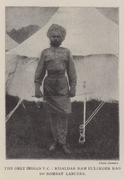 Ainoa intialainen VC, Risaldar Ram Elxander Rao, 1st Bombay Lancers tekijältä English Photographer