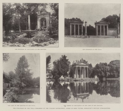Italian hallitus osti Villa Borghesen kuningas Victor Emmanuelsin yksityisen tilauksen avustuksella tekijältä English Photographer