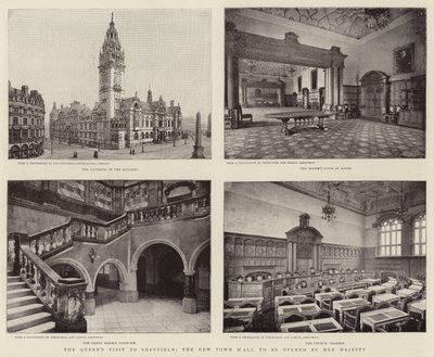 Queens vierailee Sheffieldissä, Hänen Majesteettinsa avaamassa uudessa kaupungintalossa tekijältä English Photographer