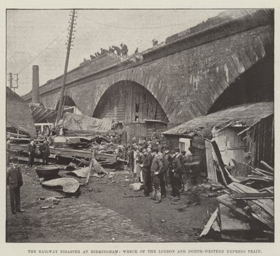 Rautatiekatastrofi Birminghamissa, Lontoon ja North-Western Express -junan hylky tekijältä English Photographer