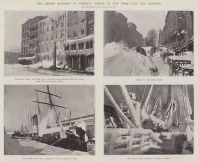 Viimeaikainen myrsky Amerikassa, kohtauksia New Yorkissa ja satamassa tekijältä English Photographer