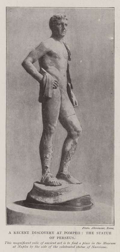 Viimeaikainen löytö Pompejissa, Perseuksen patsas tekijältä English Photographer