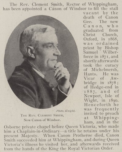 Pastori Clement Smith, Windsorin uusi kaanoni tekijältä English Photographer