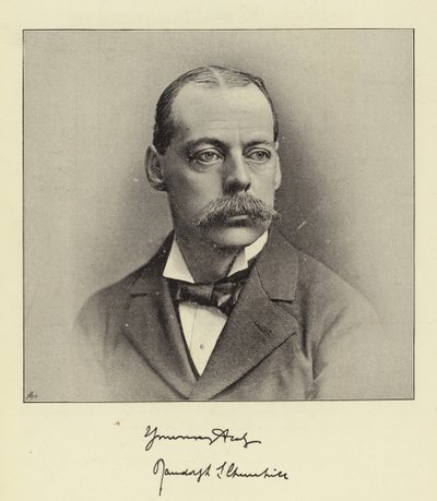 Oikea lordi Randolph Churchill, edesmennyt valtiovarainministeri ja alahuoneen entinen johtaja tekijältä English Photographer