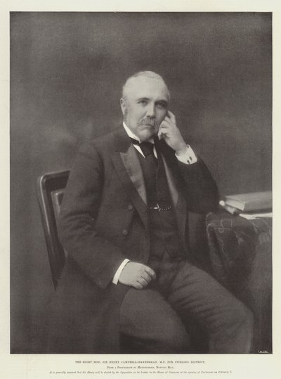 Oikea herra Sir Henry Campbell-Bannerman, Stirlingin piirin kansanedustaja tekijältä English Photographer