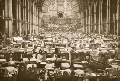 Sleeping Hall, Alexandra Palace, kuvitus saksalaisista vangeista Isossa-Britanniassa (syväpaino) tekijältä English Photographer