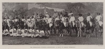 Somaliland Punitive Expeditions, ryhmä Somalian heimomiehiä tekijältä English Photographer