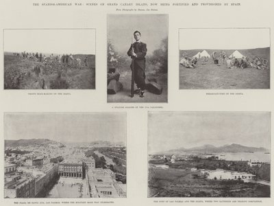 Espanjan ja Amerikan sota, kohtauksia Grand Canarian saarella, jota nyt linnoittaa ja Espanja tarjoaa tekijältä English Photographer