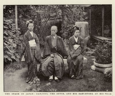 Lava Japanissa, Danjuro, näyttelijä ja hänen tyttärensä, hänen huvilassaan tekijältä English Photographer