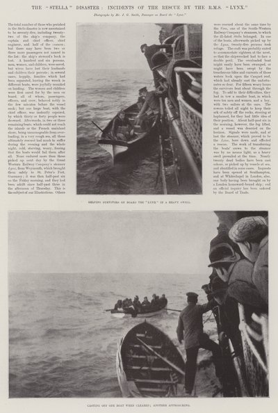 Stella-katastrofi, RMS Lynxin pelastustapahtumat tekijältä English Photographer