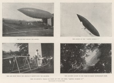 Santos Dumont V -lentolaivan onnistuneet kokeet Pariisissa tekijältä English Photographer