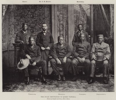 Swazi-lähetystö kuningatar Victorialle tekijältä English Photographer
