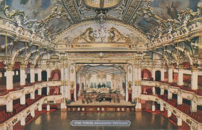 Tower Ballroom - Paviljonki. Postikortti lähetetty 1913. tekijältä English Photographer