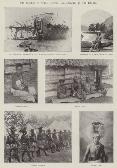 Samoan ongelma, kohtauksia ja luonnoksia saarilla tekijältä English Photographer