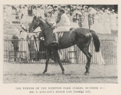 The Winner of the Kempton Park Stakes, 11. lokakuuta, Mr T Kincaids Epsom Lad (Gomez ylös) tekijältä English Photographer