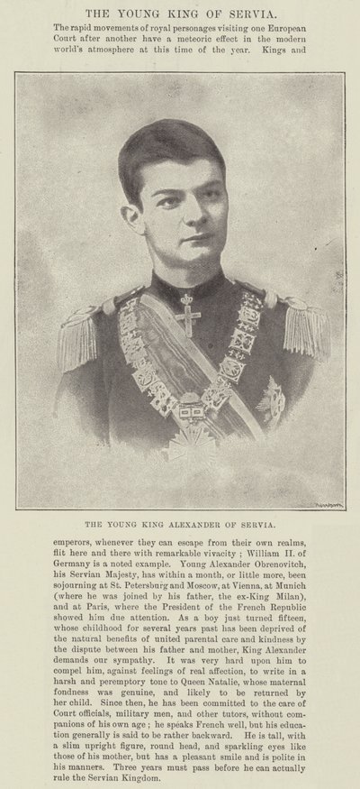 Serbian nuori kuningas Aleksanteri tekijältä English Photographer