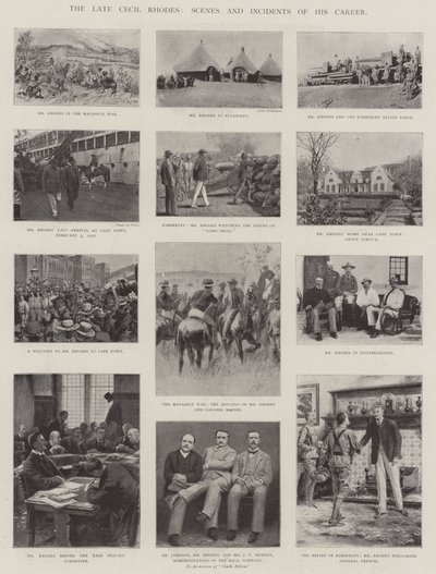 Edesmennyt Cecil Rhodes, kohtauksia ja tapahtumia hänen urallaan tekijältä English Photographer