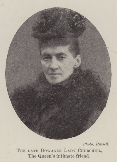 Edesmennyt rouva Lady Churchill, Queensin läheinen ystävä tekijältä English Photographer