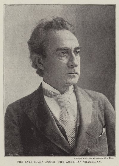 Edesmennyt Edwin Booth, amerikkalainen tragedioittaja tekijältä English Photographer