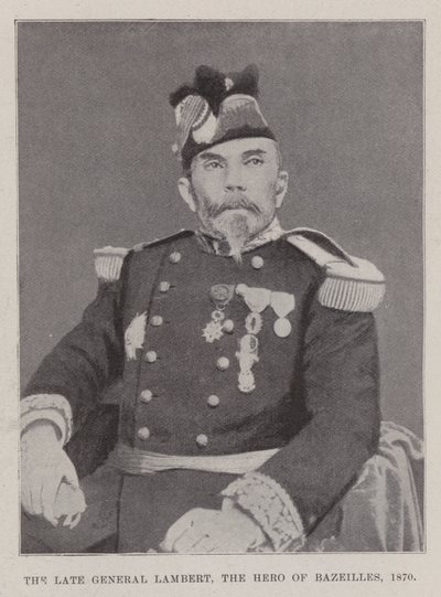 Edesmennyt kenraali Lambert, Bazeillesin sankari, 1870 tekijältä English Photographer