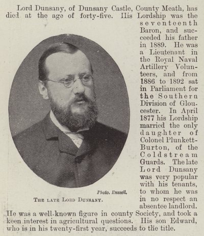 Edesmennyt lordi Dunsany tekijältä English Photographer