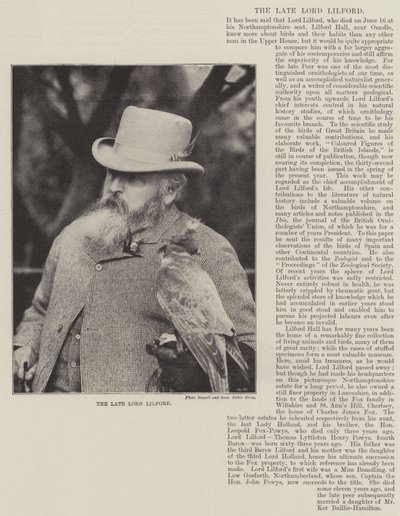 Edesmennyt lordi Lilford tekijältä English Photographer