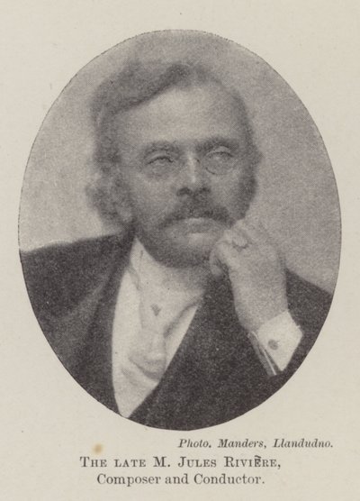 Edesmennyt M Jules Riviere, säveltäjä ja kapellimestari tekijältä English Photographer