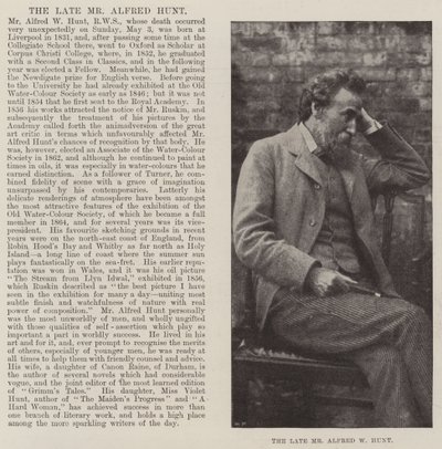Edesmennyt herra Alfred W Hunt tekijältä English Photographer