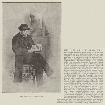 Edesmennyt herra P H Gosse, FRS tekijältä English Photographer