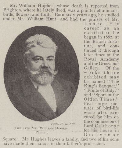 Edesmennyt herra William Hughes, taidemaalari tekijältä English Photographer