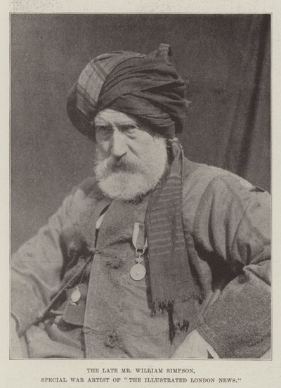 Edesmennyt herra William Simpson, The Illustrated London Newsin erikoissotataiteilija tekijältä English Photographer