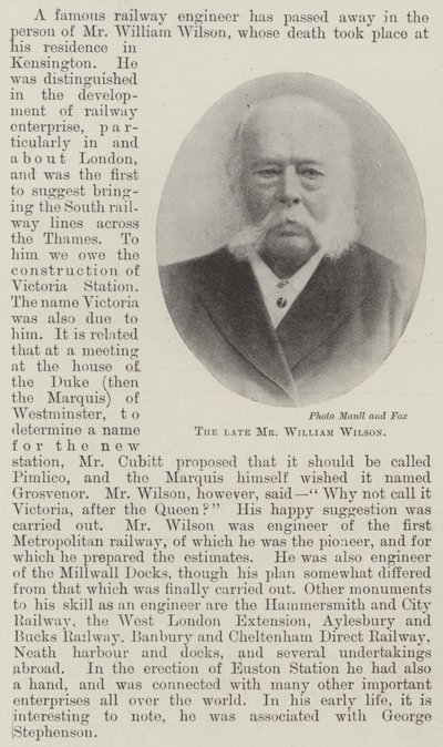 Edesmennyt herra William Wilson tekijältä English Photographer