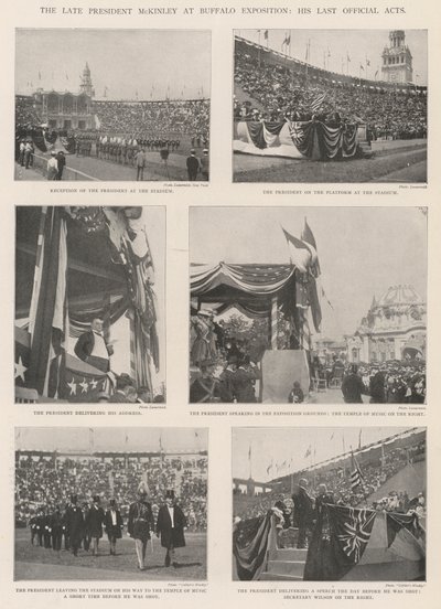 Edesmennyt presidentti McKinley Buffalon näyttelyssä, hänen viimeiset viralliset tekonsa tekijältä English Photographer