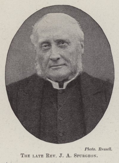 Edesmennyt pastori J A Spurgeon tekijältä English Photographer