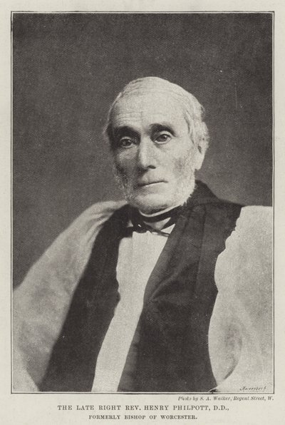 Edesmennyt oikea pastori Henry Philpott, DD, entinen Worcesterin piispa tekijältä English Photographer