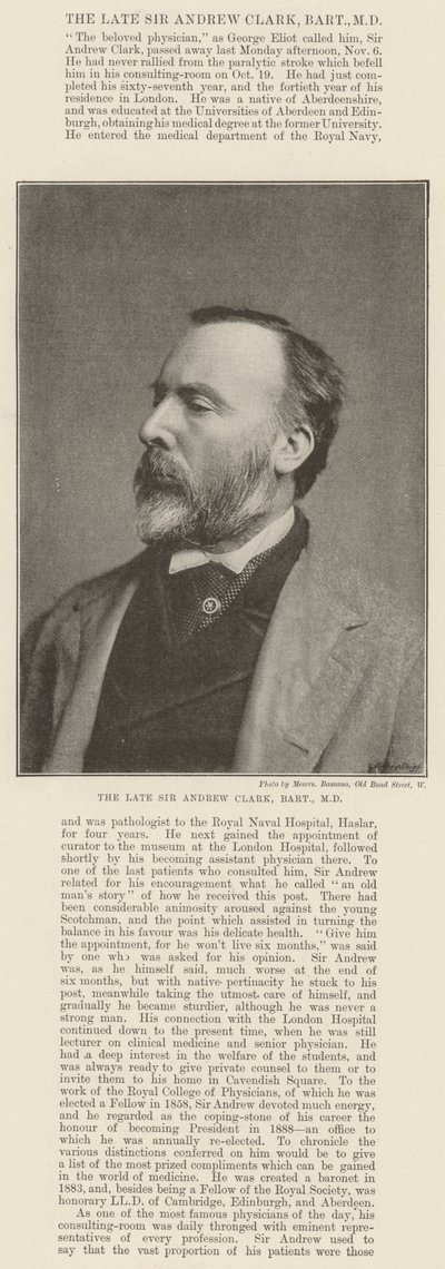 Edesmennyt Sir Andrew Clark, Baronet, MD tekijältä English Photographer
