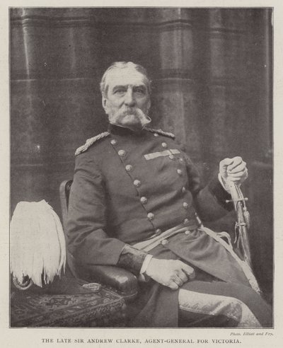 Edesmennyt Sir Andrew Clarke, Victorian pääagentti tekijältä English Photographer
