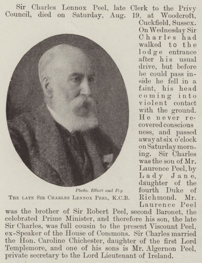 Edesmennyt Sir Charles Lennox Peel, KCB tekijältä English Photographer
