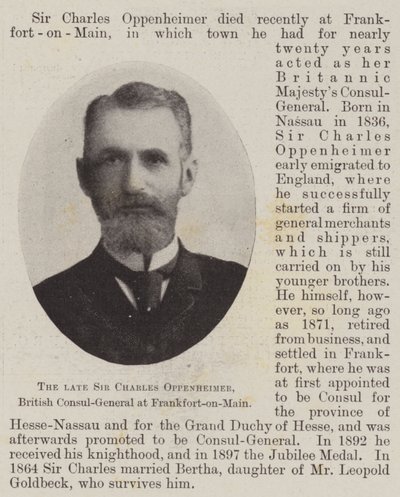 Edesmennyt Sir Charles Oppenheimer, Britannian pääkonsuli Frankfort-on-Mainissa tekijältä English Photographer