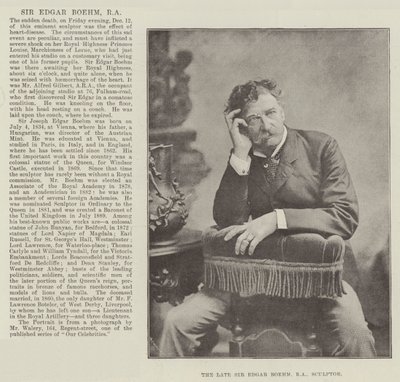 Edesmennyt Sir Edgar Boehm, RA, kuvanveistäjä tekijältä English Photographer