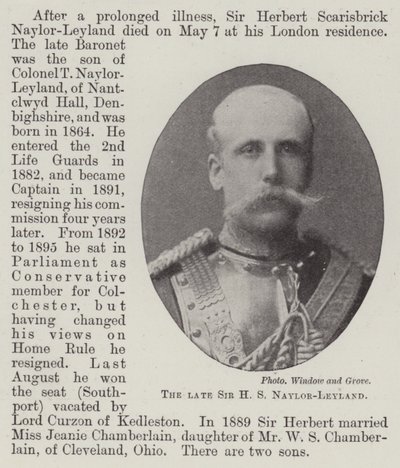 Edesmennyt Sir H S Naylor-Leyland tekijältä English Photographer