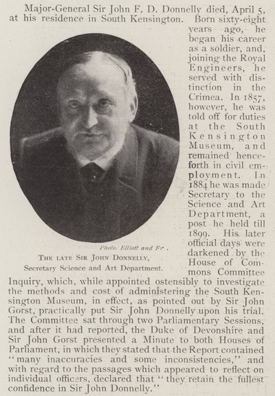 Edesmennyt Sir John Donnelly, tiede- ja taideosaston sihteeri tekijältä English Photographer