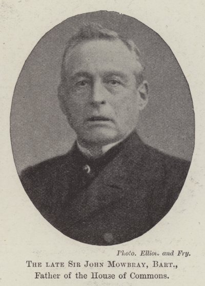Edesmennyt Sir John Mowbray, Baronet, alahuoneen isä tekijältä English Photographer
