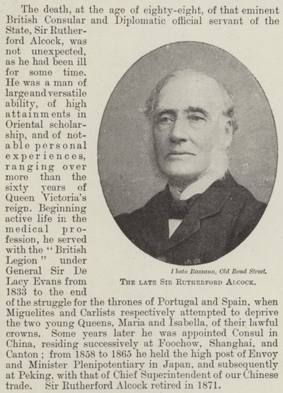 Edesmennyt Sir Rutherford Alcock tekijältä English Photographer